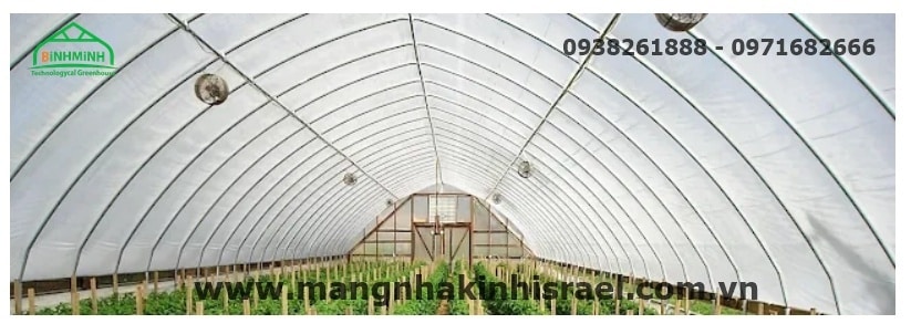 Quạt đối lưu không khí trong màng nhà kính